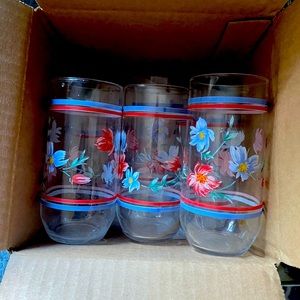 Vintage 70’s Crisa Libbey glassware set of 6